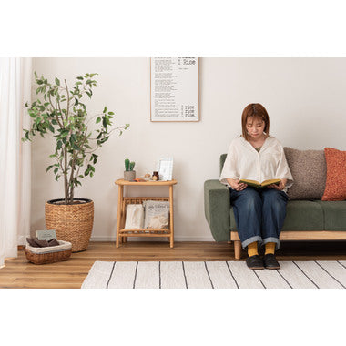 マガジンラック付きサイドテーブル