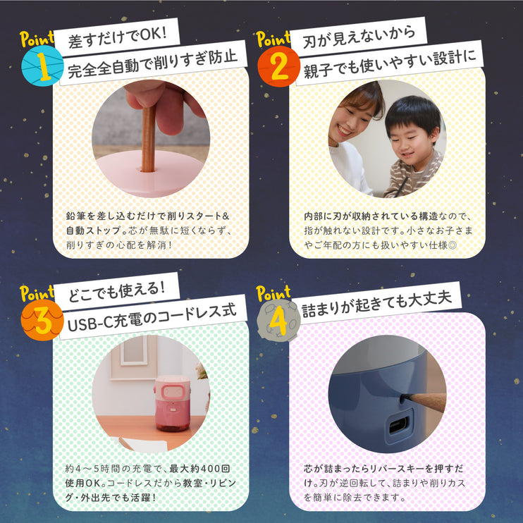 BOOMIE 電動鉛筆削り