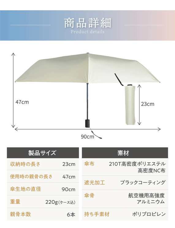 mybrella -safety-（折りたたみ日傘「マイブレラ」-セーフティー-）